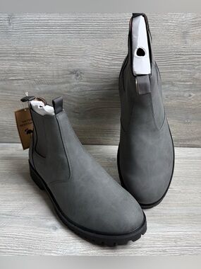 JBU Kai Men's Gray Chelsea Boots classic slip on style water resistant size 13